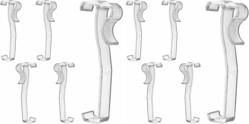 Cutelec Valance Clips 6pcs 3'' Window Blinds Hidden Clip Clear Plastic for Horizontal Blinds Valance Retainer Holder (Pack of 2) - Image 1